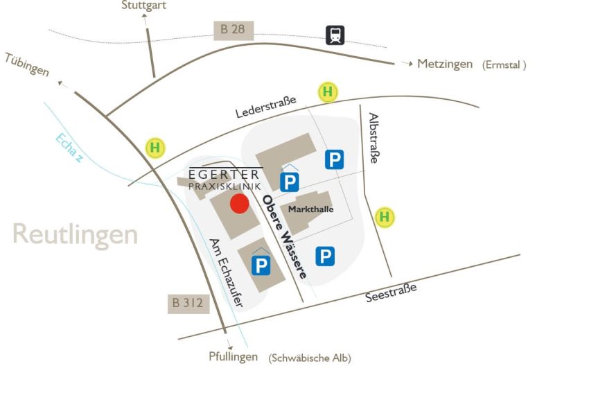 Anfahrt Praxisklinik Dr. Egerter